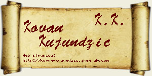Kovan Kujundžić vizit kartica
